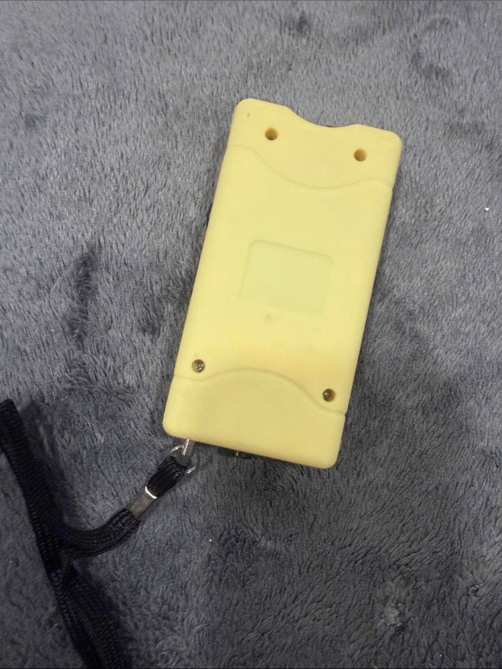 Yellow Handheld Safety Alarm with Lanyard